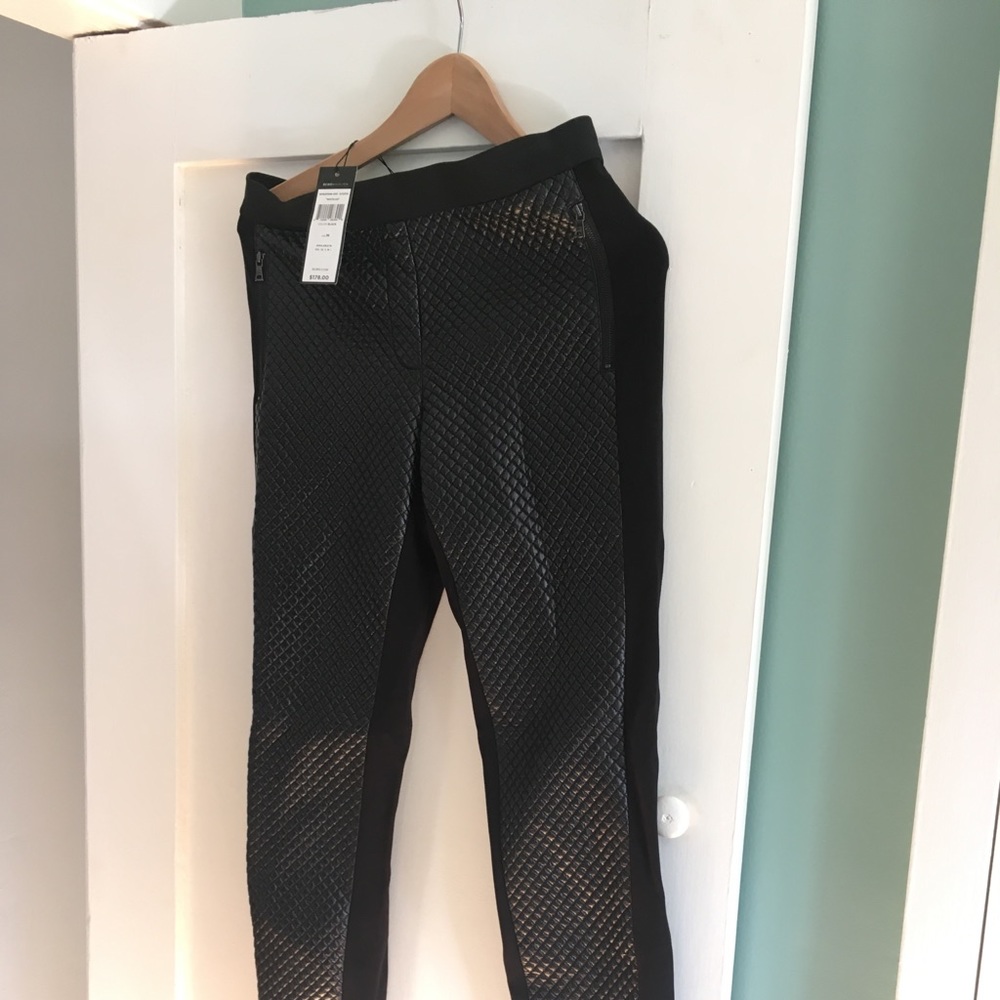 BCBG Nicolas Quilted Faux Leather Pants